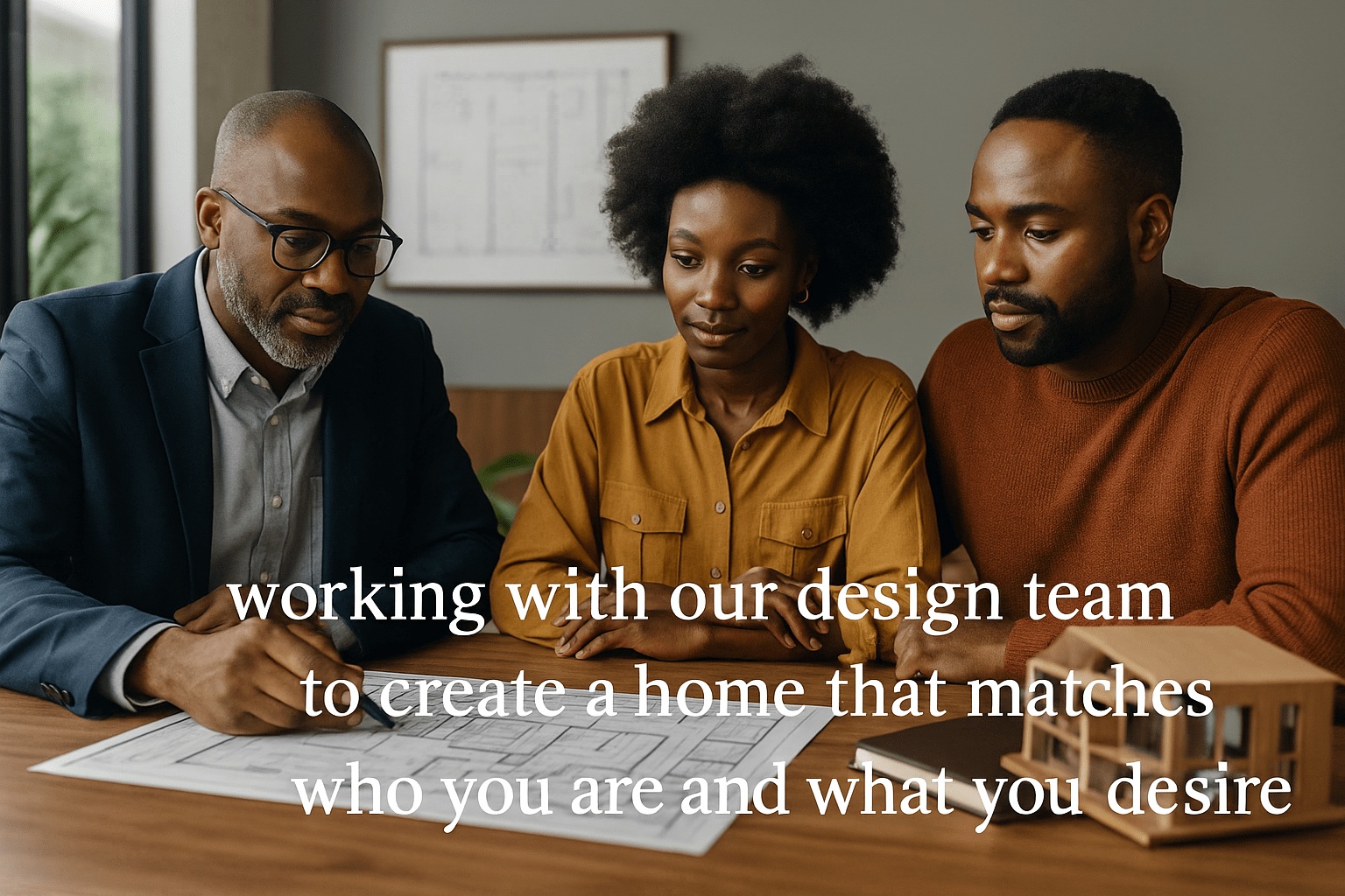 Working with our design team to create a home